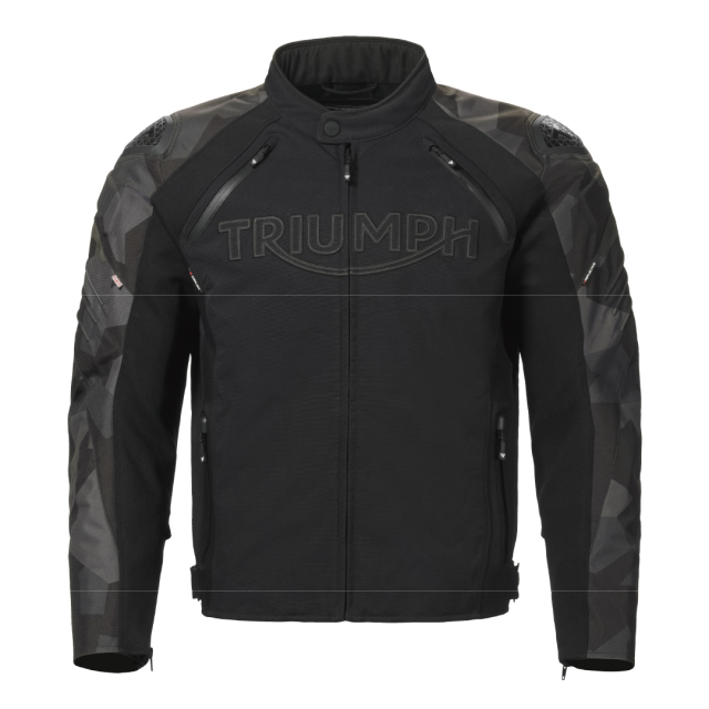 トライアンフレザージャケット：TRIPLE SPORT TRITECH JACKET  BLACK/CAMO