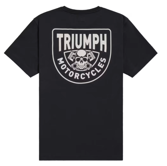 トライアンフＴシャツ：PISTON RICH T-SHIRT  BLACK / BONE
