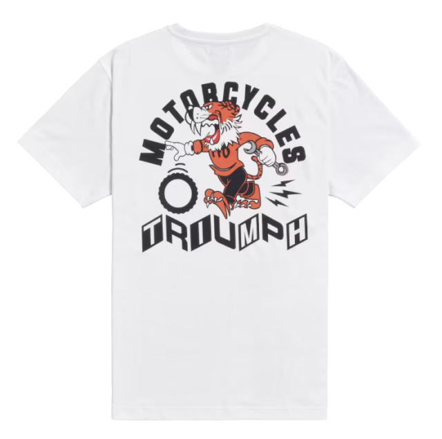 トライアンフＴシャツ：PIT STOP T-SHIRT  WHITE