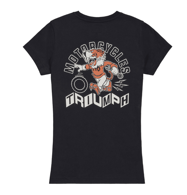 トライアンフレディースＴシャツ：LADIEDS PIT STOP T-SHIRT  BLACK