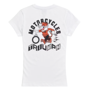 トライアンフレディースＴシャツ：LADIEDS PIT STOP T-SHIRT  WHITE