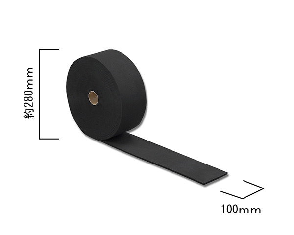 【地域限定送料無料】光　KSBR106-9　スポンジロール巻き　幅100mmｘ厚5mmx長さ9ｍ