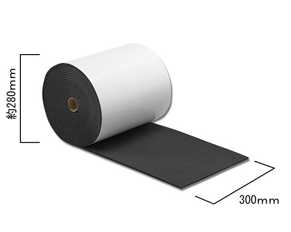 【地域限定送料無料】光　KSBR305-9T　スポンジロール巻き粘着付　幅300mmｘ厚5mmx長さ9ｍ