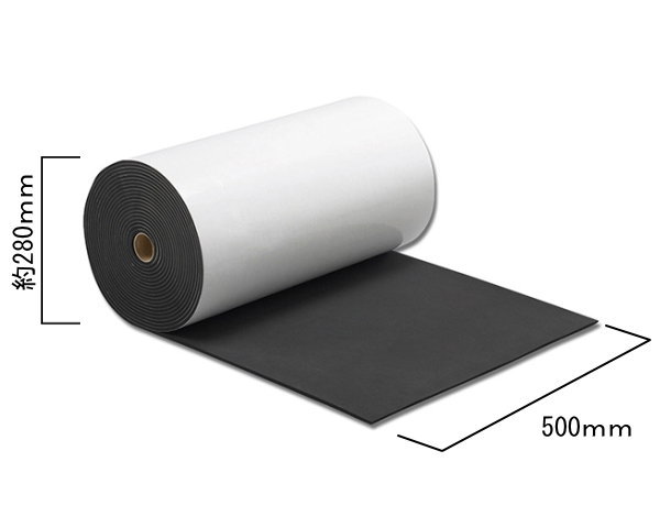 【地域限定送料無料】光　KSBR505-9T　スポンジロール巻き粘着付　幅500mmｘ厚5mmx長さ9ｍ