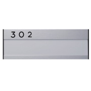 ナスタ 室名札 KS-N27A （部屋番号付き） シルバー 126x215.2 アルミ製