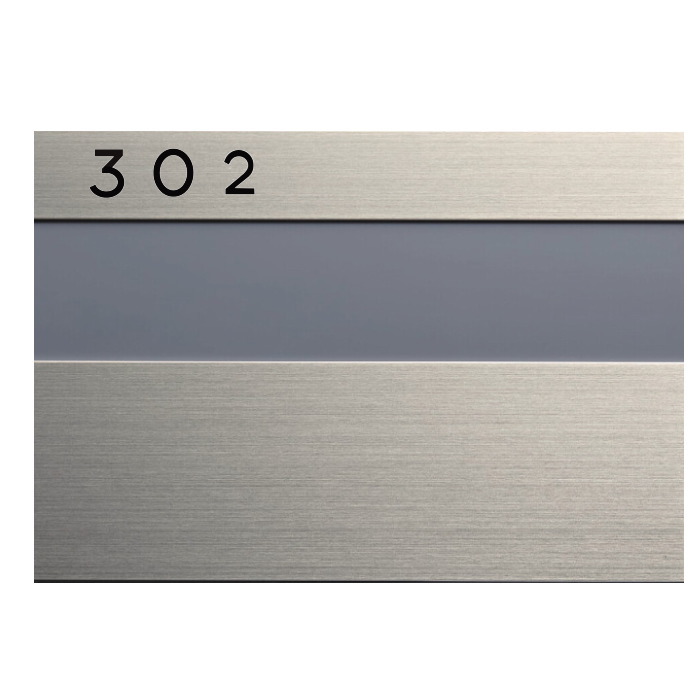 ナスタ　室名札　KS-N21AS（部屋番号付き）　ステンカラー　125x210　アルミ製