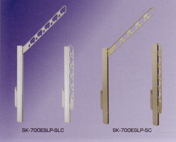 新協和　バルコニー物干金物（スライド収納型）SK-700ESLP　1セット2本入 ステンカラー　シルバー