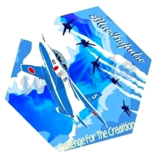 自衛隊グッズ　Azul　ブルーインパルスクリアステッカー　