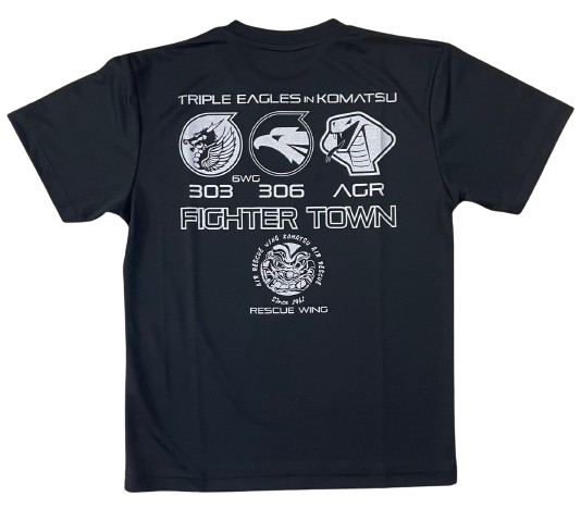 自衛隊グッズ　トリプルイーグル　ファイタータウン 　NEWカラー　小松基地　Tシャツ　速乾タイプ