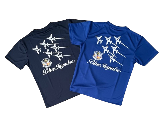 自衛隊グッズ メンズTシャツ チャレンジ 6機編隊 ブルー
