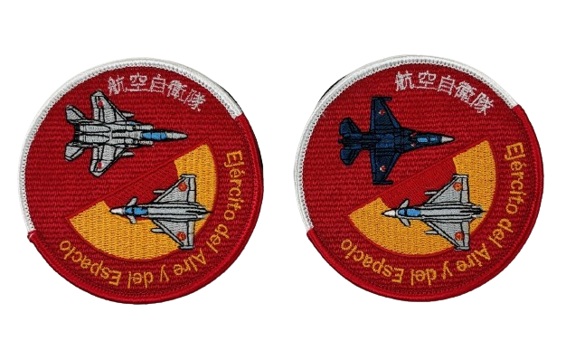 ワッペン　PACIFIC SKIES 24 日西(スペイン)共同  F-15とF-2の2種 　マジック付