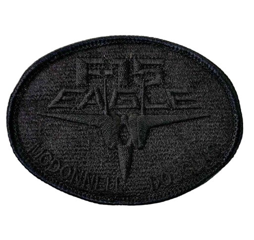 BLACK Editionパッチ 　F-15 EAGLE MCDONNEL DOUGLAS ワッペン　マジック付