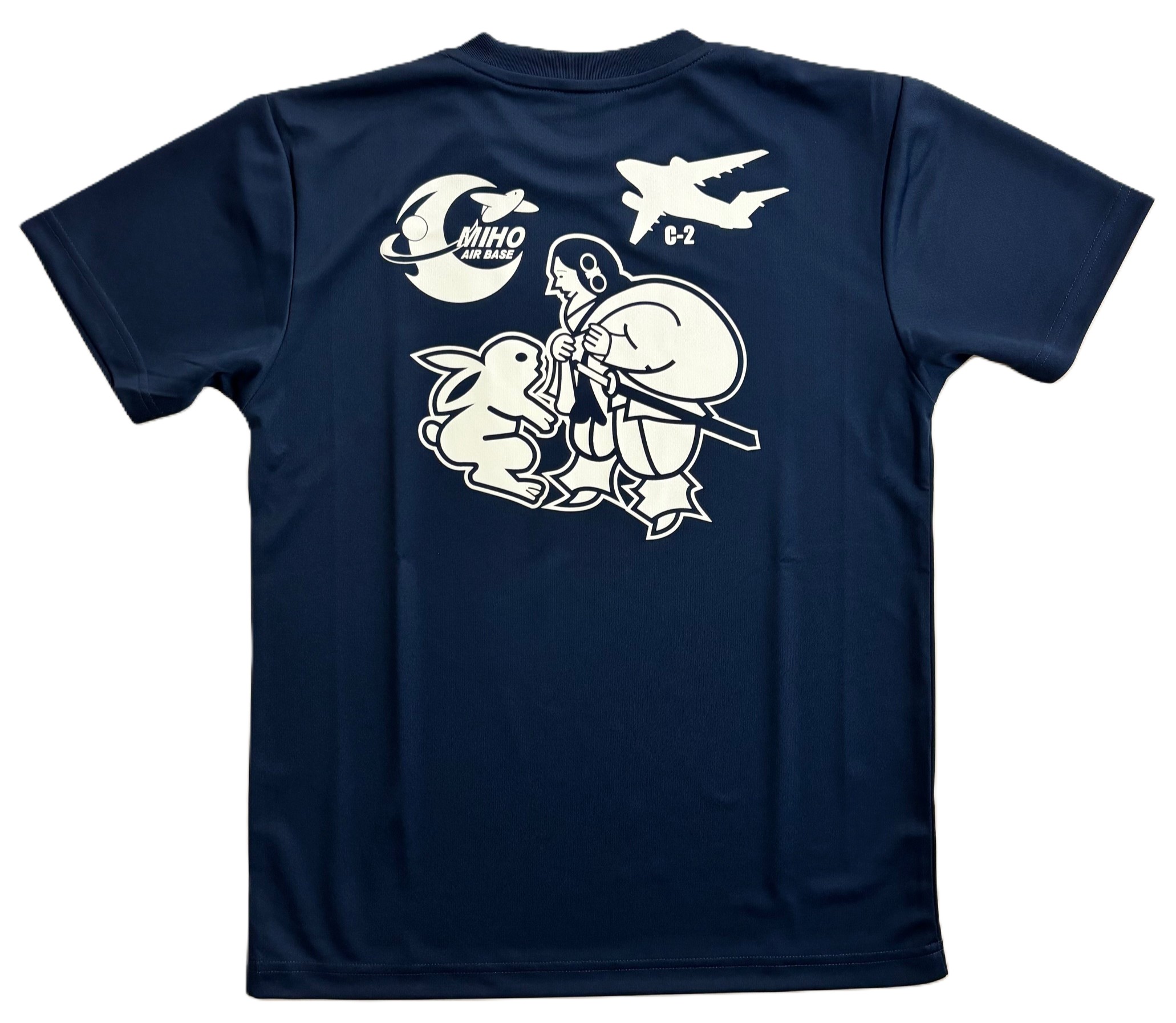 自衛隊グッズ　第403飛行隊・美保基地メンズＴシャツ　速乾タイプ　ネイビー