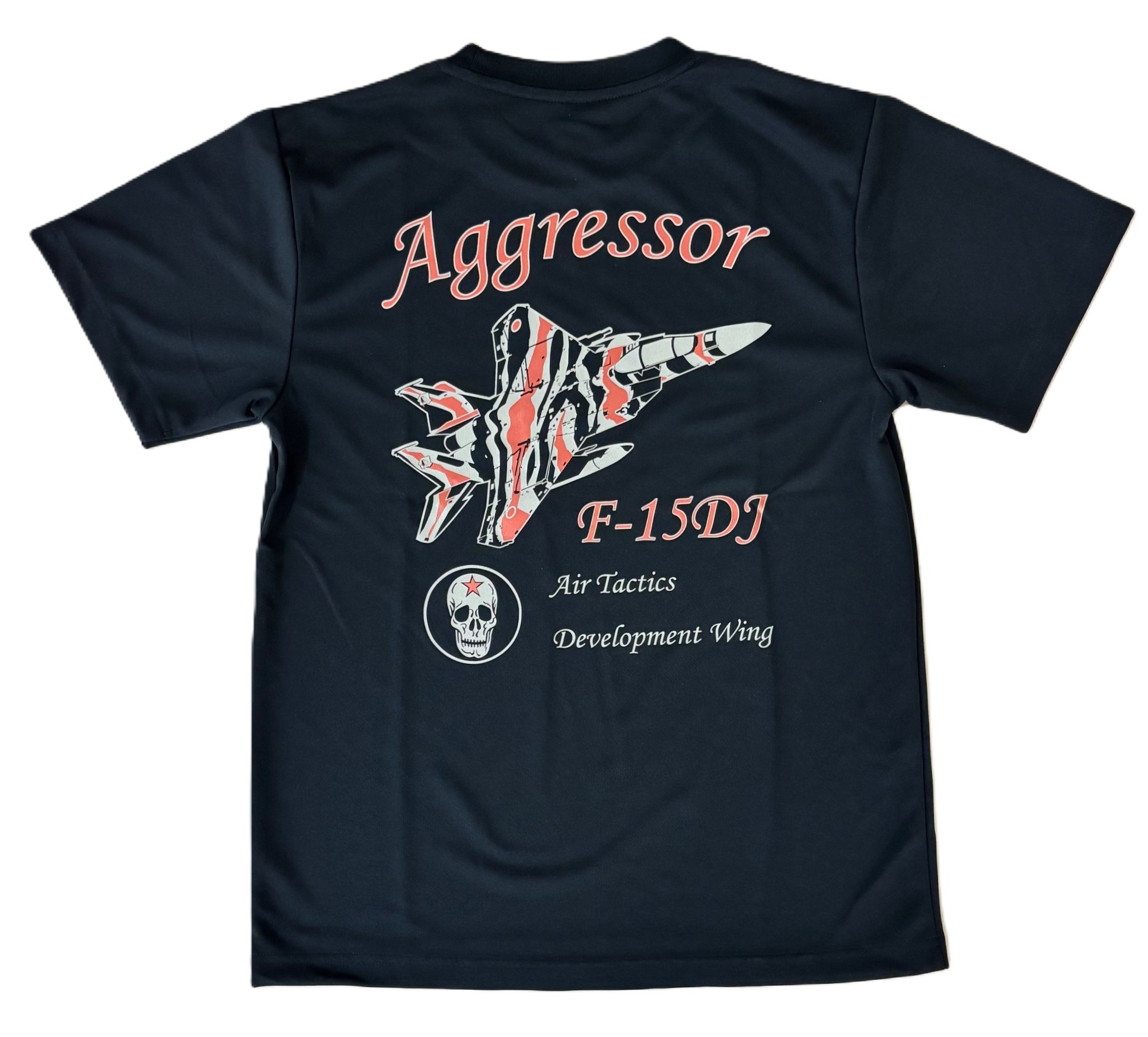 自衛隊グッズ　メンズＴシャツ　ＡＧＲ アグレッサー Ｆ-15ＤＪ　速乾タイプ　黒地　