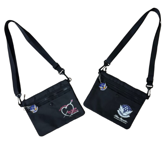 自衛隊グッズ　サコッシュ　ブルーインパルスハート、エンブレムの2種　