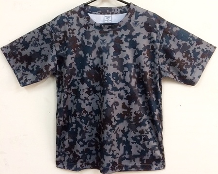 自衛隊グッズ　メンズTシャツ　 航空自衛隊デジタル迷彩Tシャツ　速乾タイプ