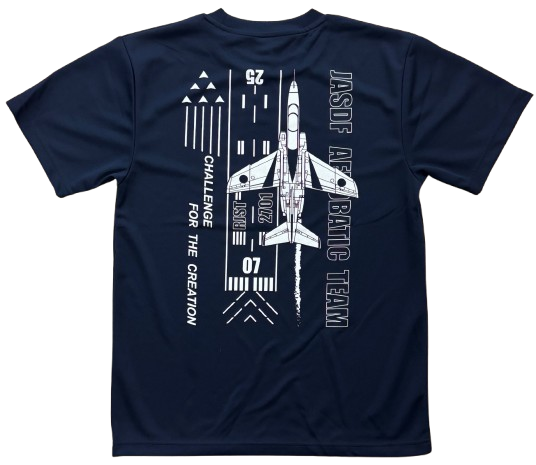 自衛隊グッズ  メンズTシャツ  松島基地   ランウェイ  ブルーインパルス Tシャツ　速乾タイプ　紺地