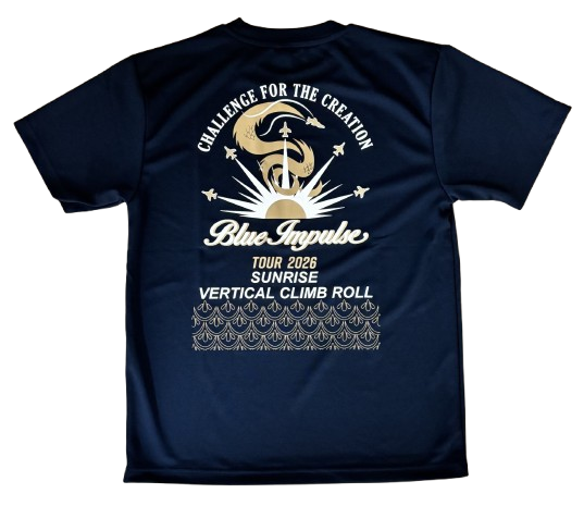 自衛隊グッズ　メンズTシャツ　ブルーインパルス　2026　ツアーマーク 　速乾タイプ　