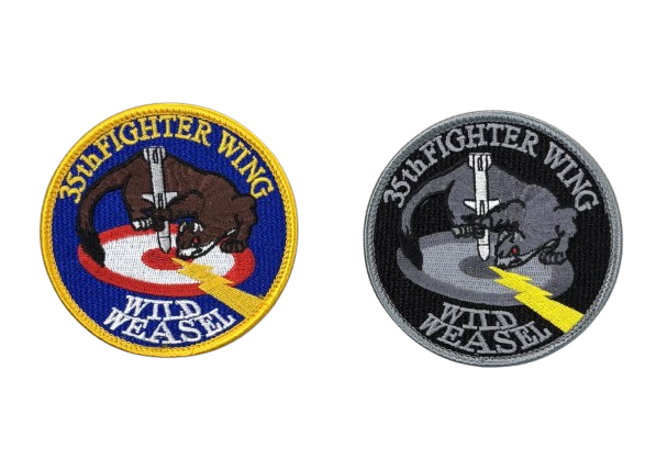 自衛隊グッズ  桔梗屋オリジナルワッペン  USAF 35FW Wild Weasel  マジック付