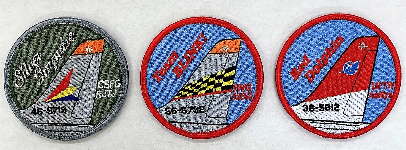 自衛隊グッズ　Ｔ－4尾翼シリーズ　スペシャルマーキング　ワッペン　3種　ベルクロ付き