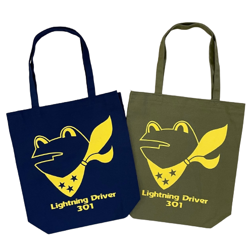 自衛隊グッズ　トートバッグ　301カエル　ライトニングドライバー　Lightning Driver　　キャンバス地