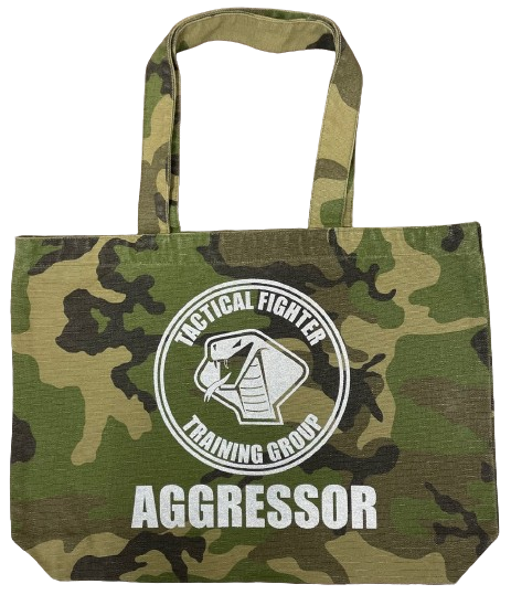 自衛隊グッズ　トートバッグ　アグレッサー　コブラ　迷彩柄バッグ　キャンバス生地
