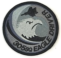 自衛隊グッズ　305飛行隊（新田原）F-15J　イーグルドライバー　　ロービジワッペンマジック付
