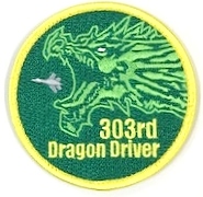 自衛隊グッズ　第303飛行隊　小松基地　Ｄｒａｇｏｎ　Ｄｒｉｖｅｒドラゴンドライバー　ワッペン　マジック付