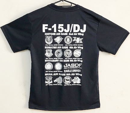 自衛隊グッズ　メンズTシャツ　F-15イーグルドライバー部隊Tシャツ　　速乾タイプ