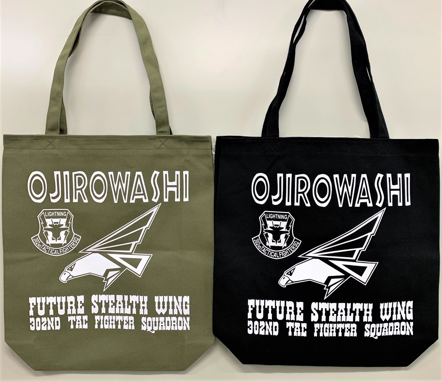 自衛隊グッズ　トートバッグ　　302飛行隊　オジロ鷲　F-35ライトニング　トート　キャンパス地