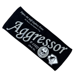 自衛隊グッズ　アグレッサー フェイスタオル　ブラック