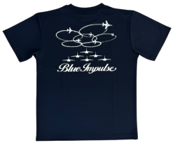 自衛隊グッズ　ブルーインパルス 展示飛行課目 サクラ　メンズTシャツ　ネイビー　速乾タイプ　