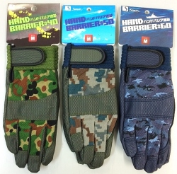 自衛隊グッズ　耐滑手袋　ハンドバリア　陸海空迷彩柄　ポリウレタン手袋
