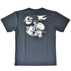 自衛隊グッズ　第403飛行隊・美保基地メンズＴシャツ　速乾タイプ　ダークグレー