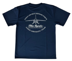 自衛隊グッズ　メンズTシャツ　ブルーインパルス正面Tシャツ　速乾タイプ　紺地
