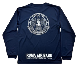 航空自衛隊グッズ　JASDF　入間基地マーク　ネイビー   ロンTバージョン　長袖　速乾タイプ