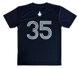 自衛隊グッズ　メンズＴシャツ　F-35  Lightning2　背番号35　速乾タイプ