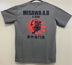 自衛隊グッズ　臨時Ｆ-35Ａ　三沢　雷神飛行隊　メンズＴシャツ　