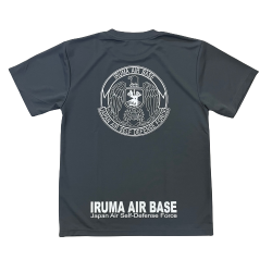 航空自衛隊グッズ　JASDF　入間基地マーク　グレー×ホワイト　Tシャツ　速乾タイプ