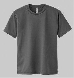 自衛隊グッズ　無地ダークグレーTシャツ　速乾タイプ　3種