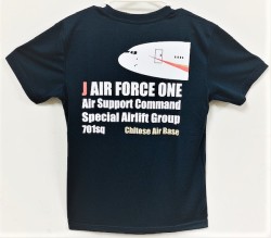 自衛隊グッズ　メンズTシャツ　政府専用機エアーフォース１千歳基地　速乾タイプ