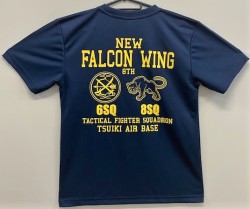 自衛隊グッズ　築城基地　第8航空団　Falcon Wing　8ｔｈ　ファルコン　F-2　バイパーゼロ部隊　メンズTシャツ