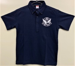 自衛隊グッズ　メンズポロシャツ　ブルーインパルス　ボタンダウン　5.3オンス ドライカノコ