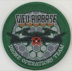 自衛隊グッズ　　岐阜基地　ドローンチームワッペン　マジック両面付き