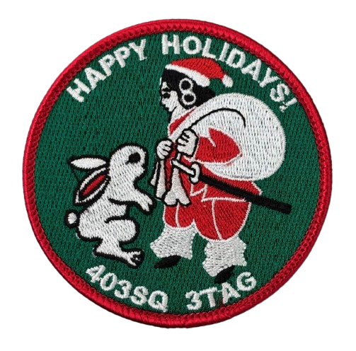 自衛隊グッズ 403SQ クリスマスバージョン（非公式）ワッペン マジック付