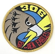 自衛隊グッズ 小松基地 第6航空団第306飛行隊ワッペン マジック付 