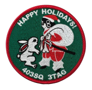 自衛隊グッズ   403SQ クリスマスバージョン（非公式）ワッペン　マジック付