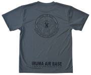 航空自衛隊グッズ　JASDF　入間基地マーク　グレー ×ブラック　Tシャツ　速乾タイプ
