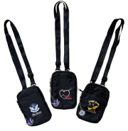 自衛隊グッズ   ショルダーポーチ　ブルーインパルスエンブレム、ハート、カムバックカエル の  3種　