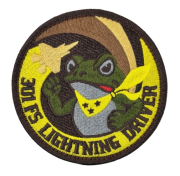 自衛隊グッズ  三沢基地  301  FS  LIGHTNING  DRIVER    カエル  ワッペン  マジック付き
